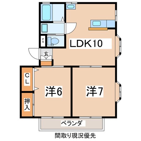 郡山駅 徒歩20分 2階の物件間取画像